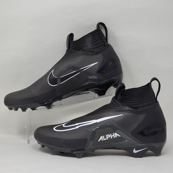 Nike Alpha Menace Elite 3 Black White Football Cleats CT6648-010 Men\'s Sz Multi